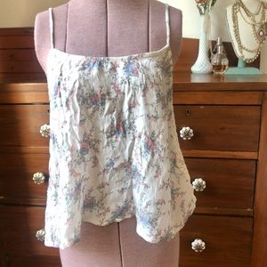 Floral open back Zara tank